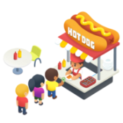 快餐店制作汉堡
